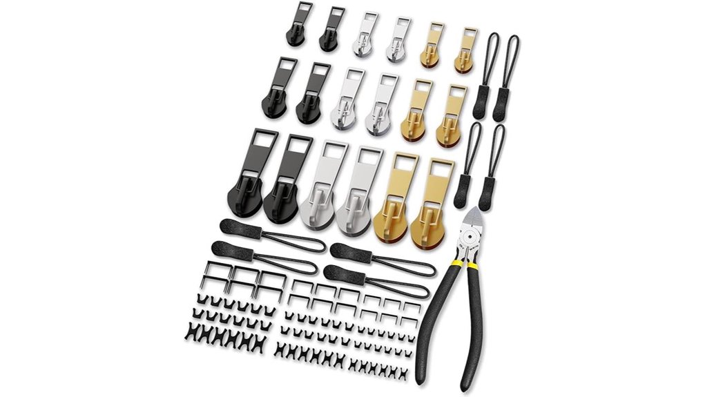 complete 99 piece zipper repair kit