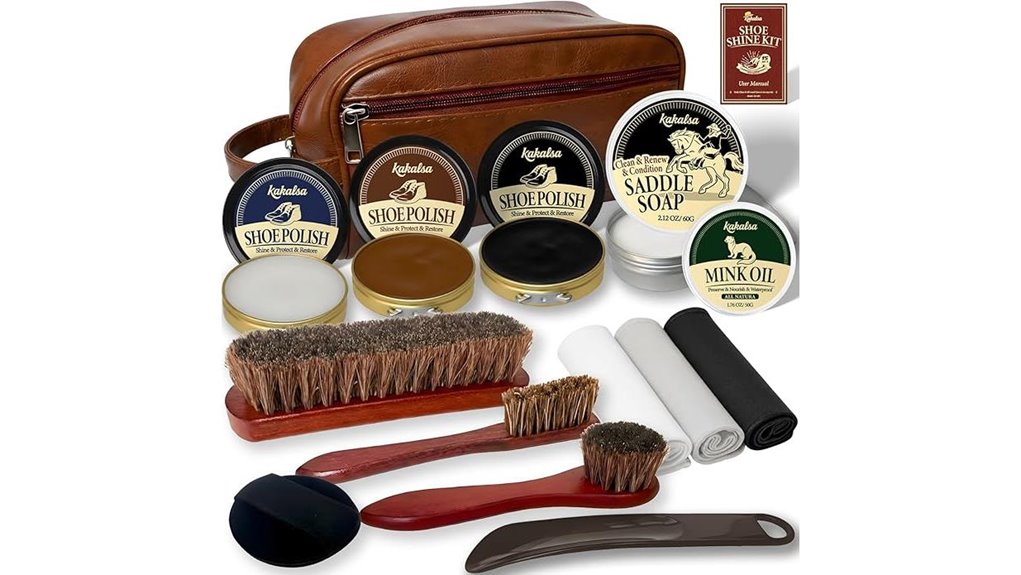 complete men s shoe care set