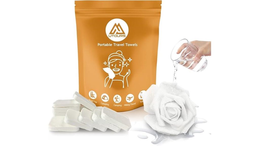 compressed camping towel pack