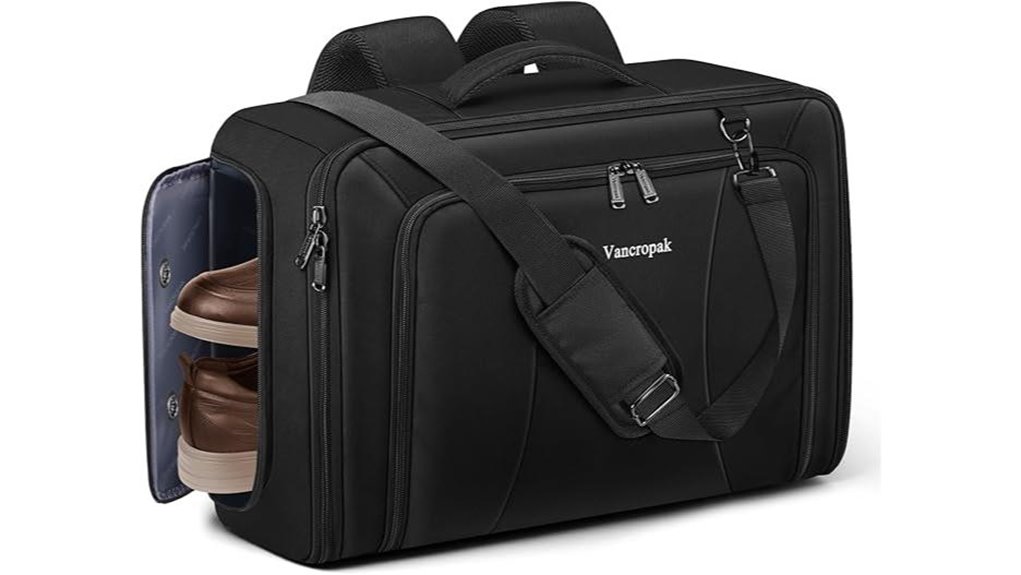convertible carry on garment backpack