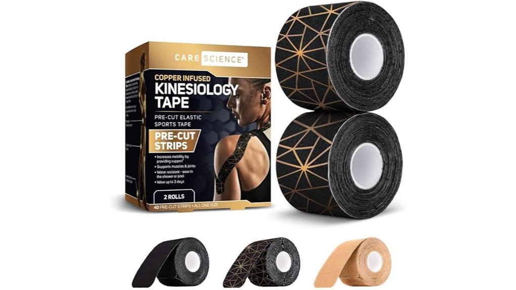 copper infused waterproof kinesiology tape