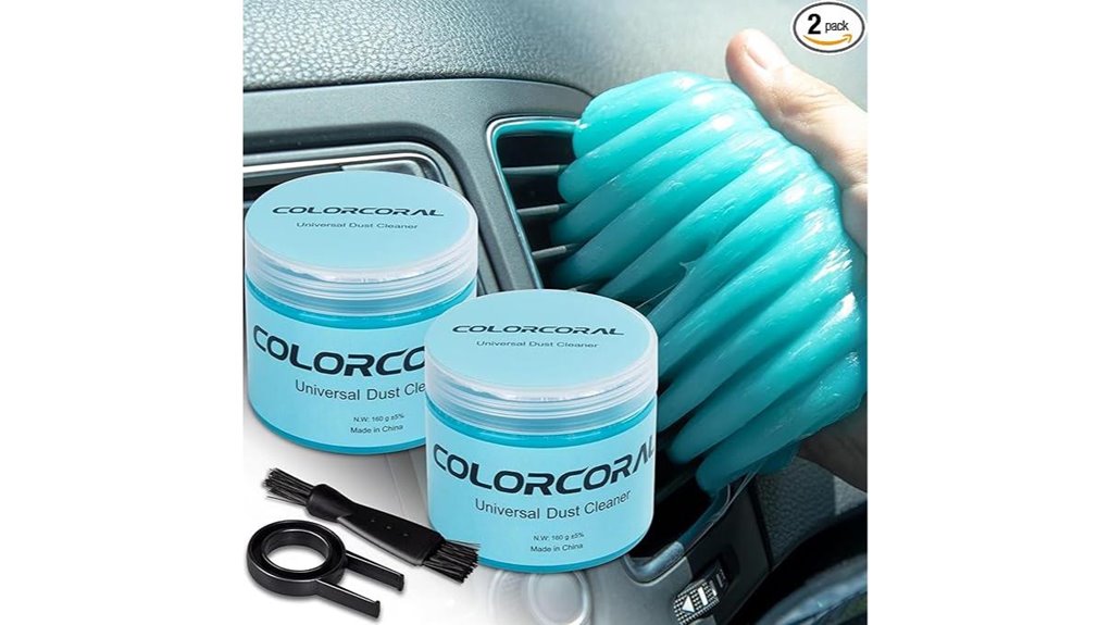 coral colored car cleaning slime