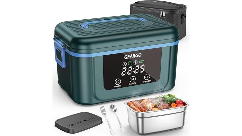 cordless rechargeable self heating lunchbox