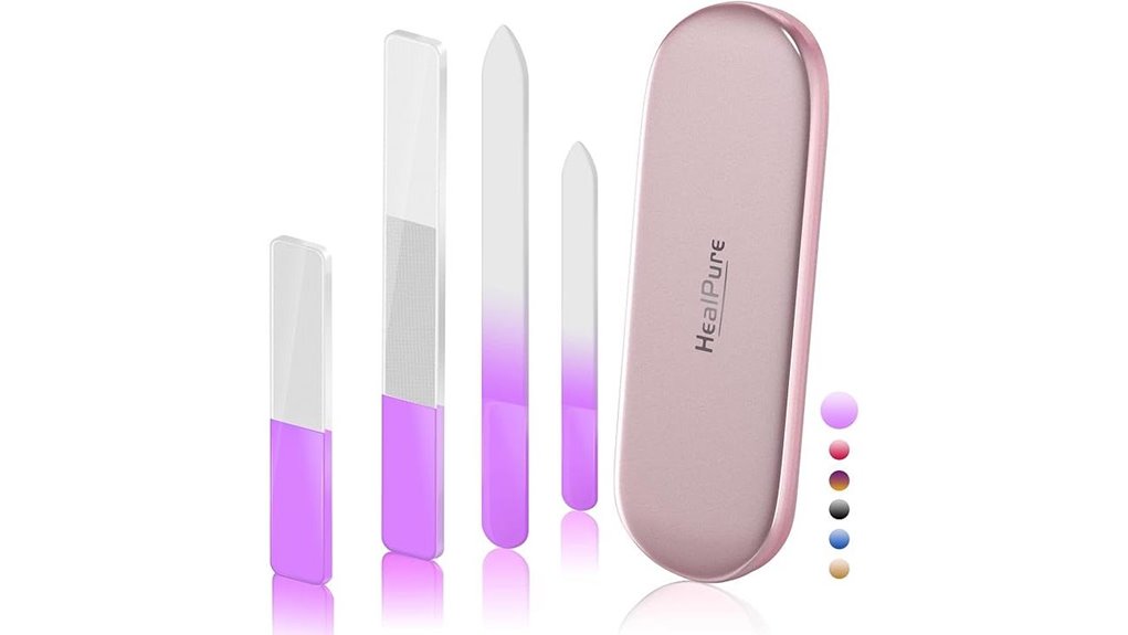 crystal glass nail care set