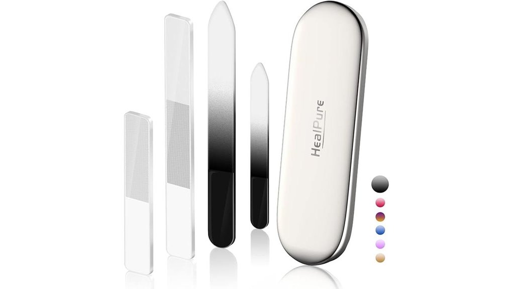 crystal glass nail file set
