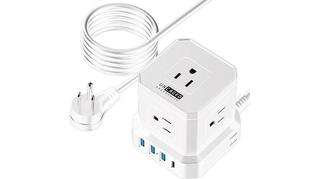 cube power strip with usb