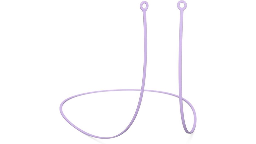 curved 26 inch silicone earplug lanyard