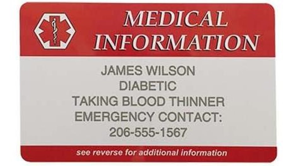 custom engraved emergency card