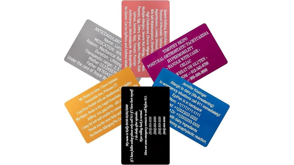 custom engraved medical id card