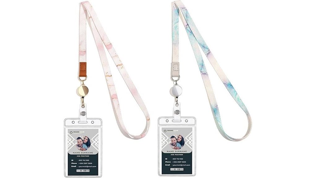 cute retractable marble lanyard