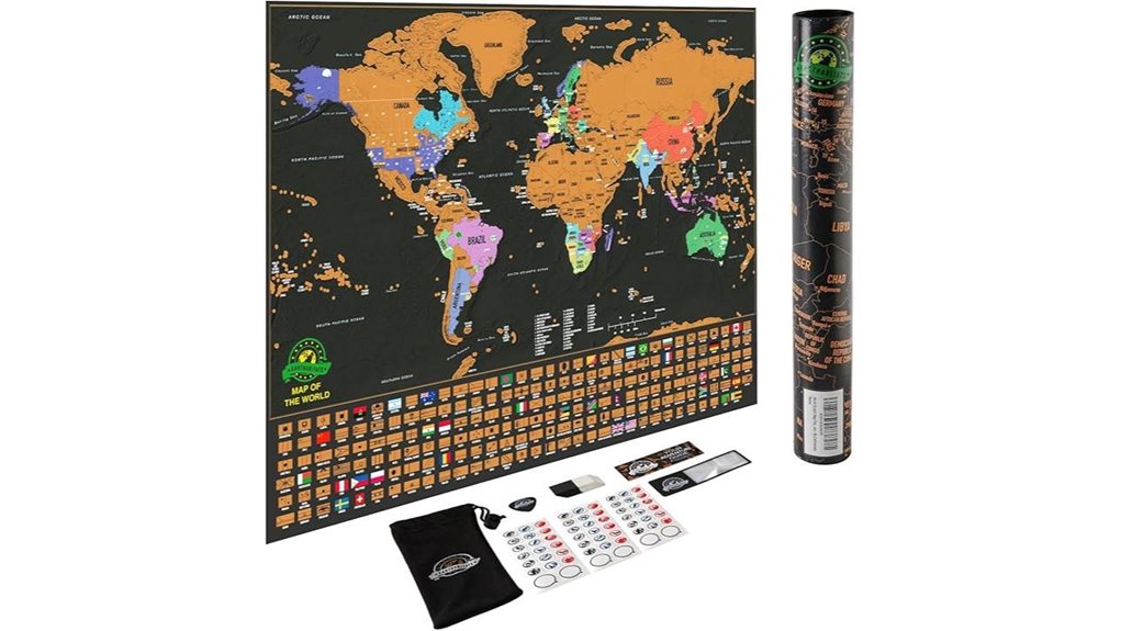 deluxe scratch off world map