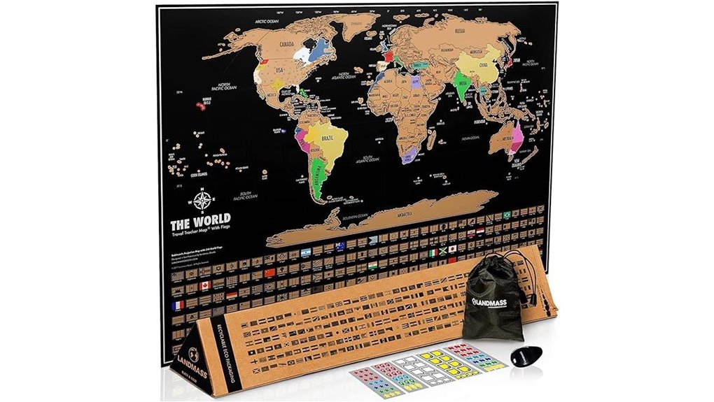 deluxe scratch off world map