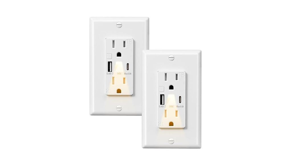 dewenwils usb nightlight outlet