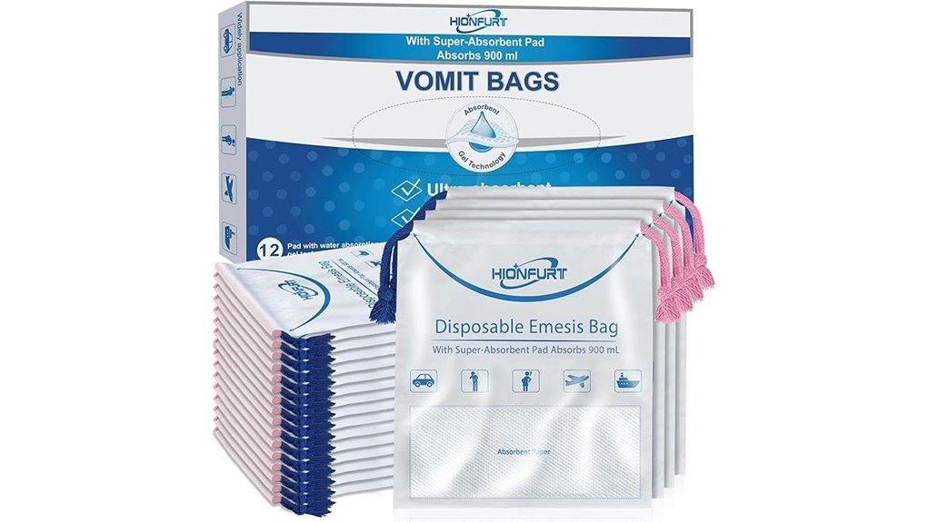 disposable gel forming vomit bags