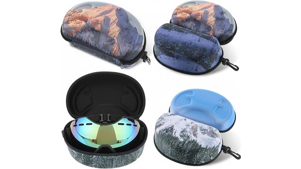 double hard shell goggle case