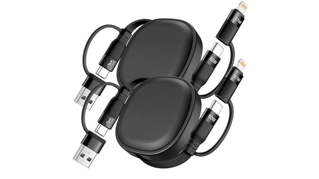 dual retractable 5 in 1 charging