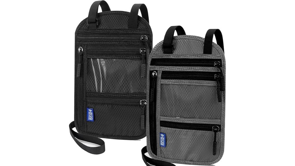 dual rfid neck wallets