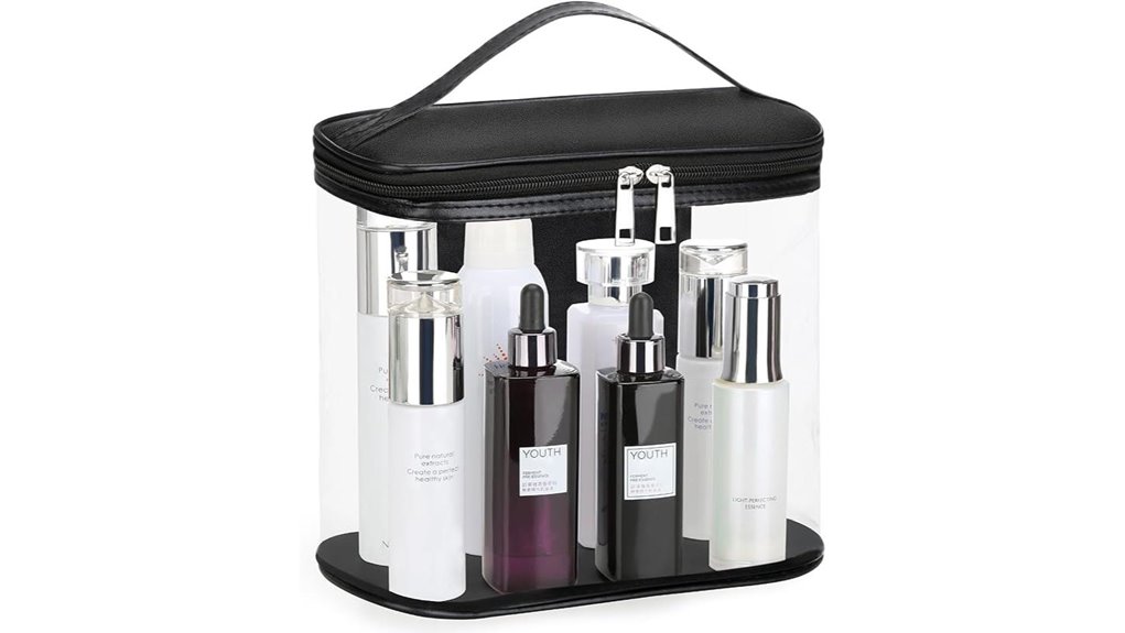 durable clear travel toiletry bag