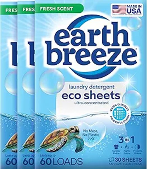 earth breeze fresh scent sheets