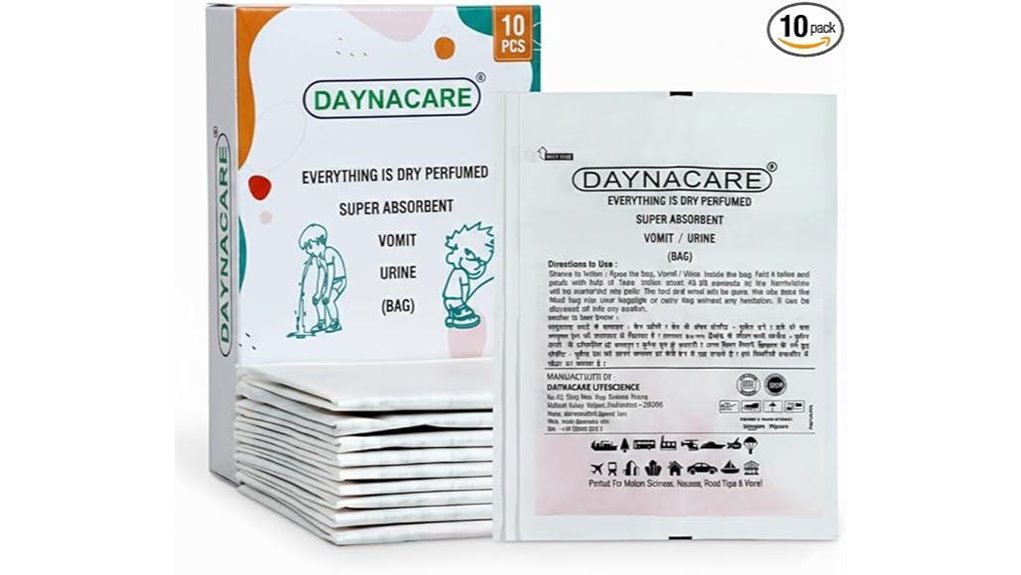 eco friendly scented motion sickness bags