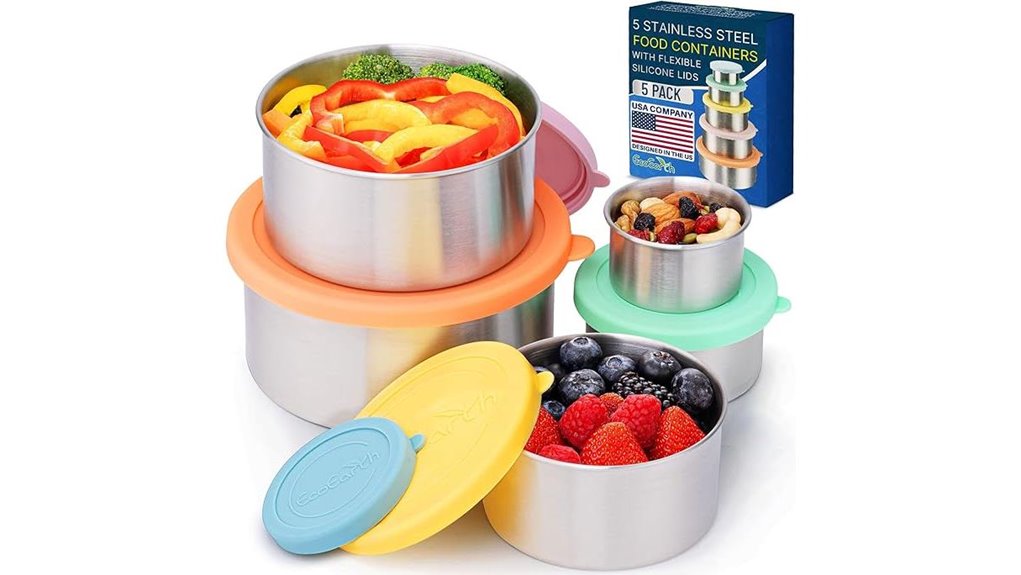ecoearth five piece stainless containers