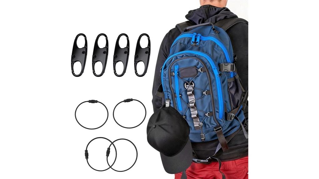 eight anti theft zipper clips