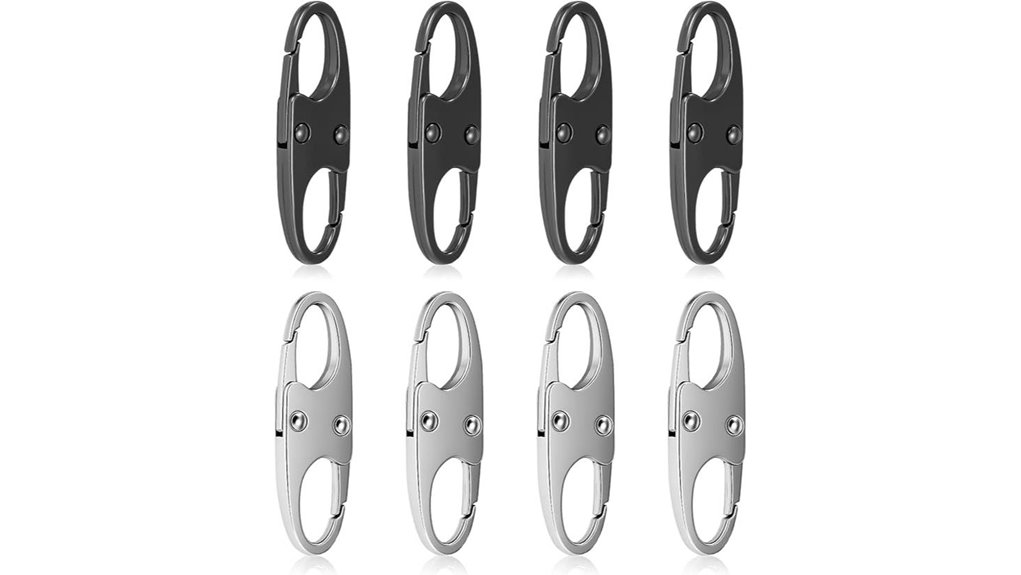 eight clips silver gunmetal