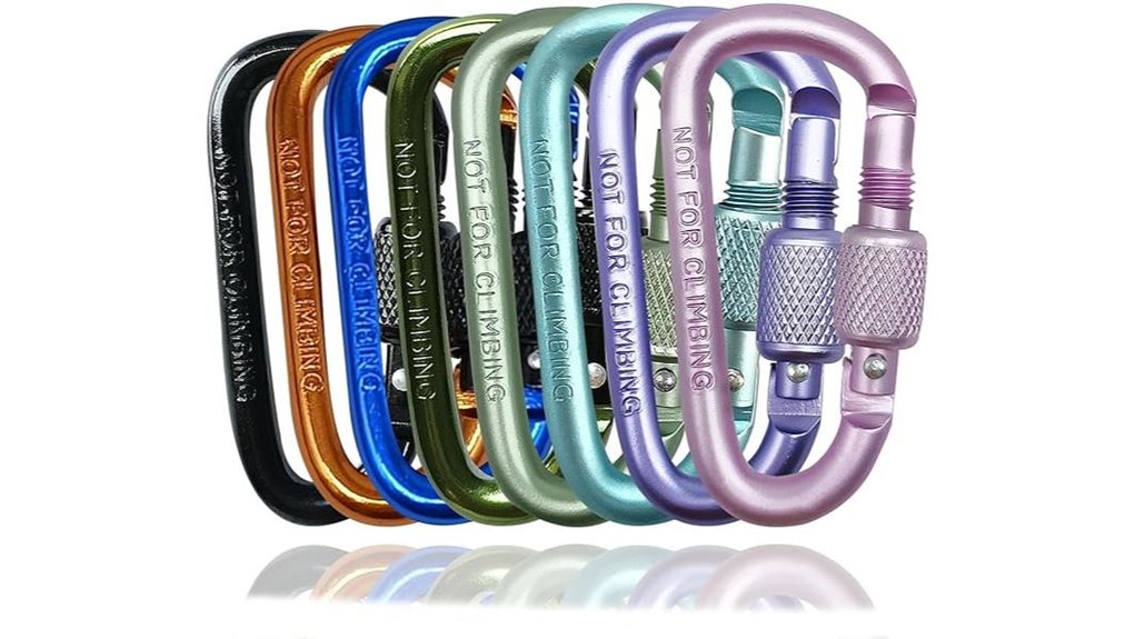 eight mini d shape clips