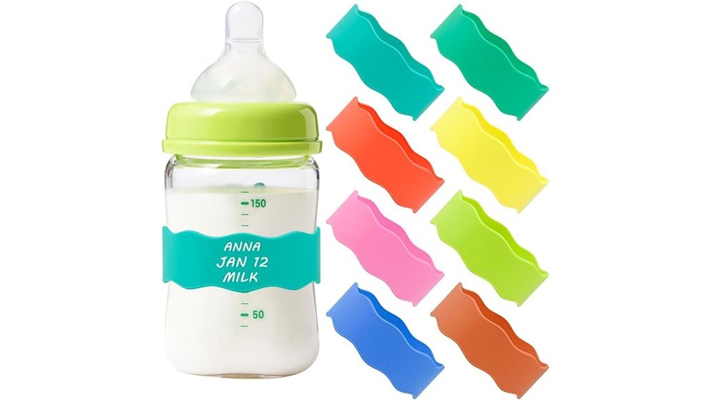eight reusable bottle name labels