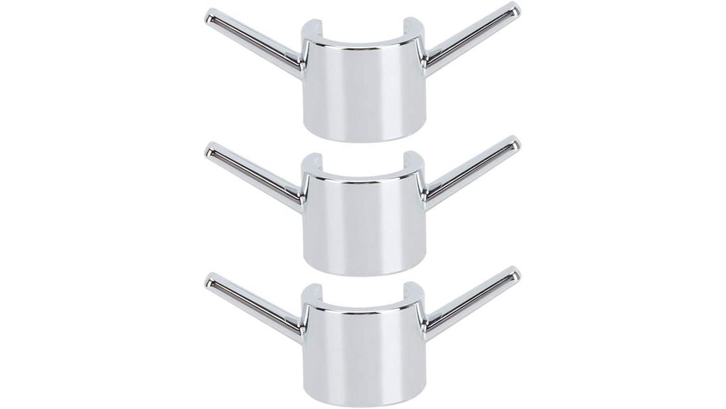 electroplated 3 pack bathroom hooks
