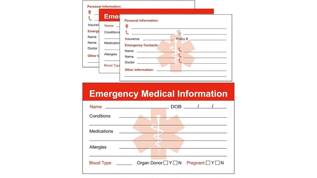 emergency medical id cards