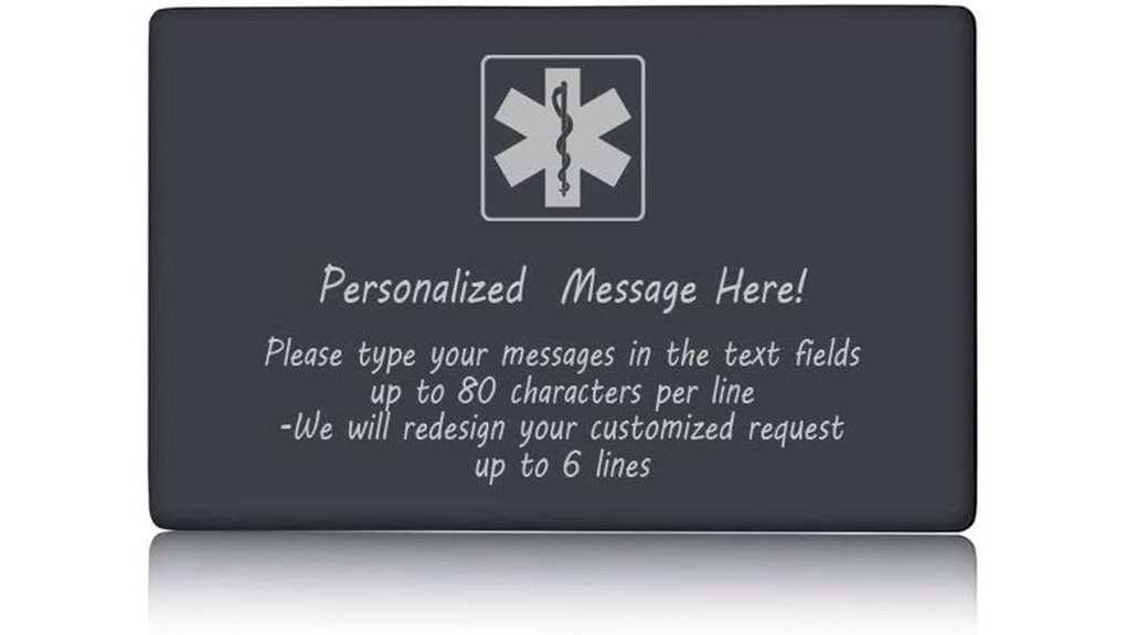 engraved stainless steel medical id