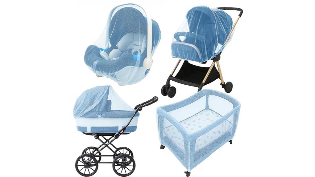 enovoe blue stroller net