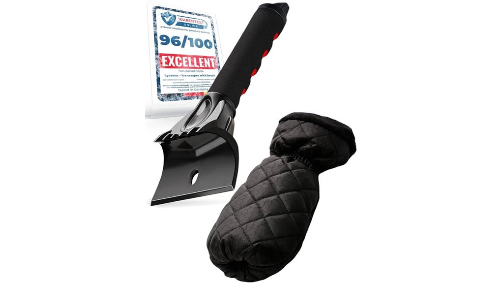 ergonomic gloved car ice scraper