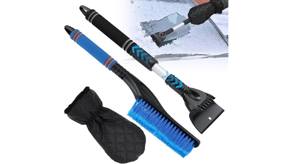 extendable gloved snow brush
