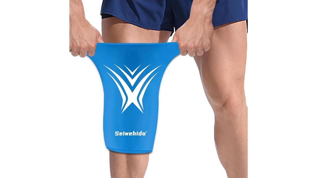 extended leg knee icepack wrap