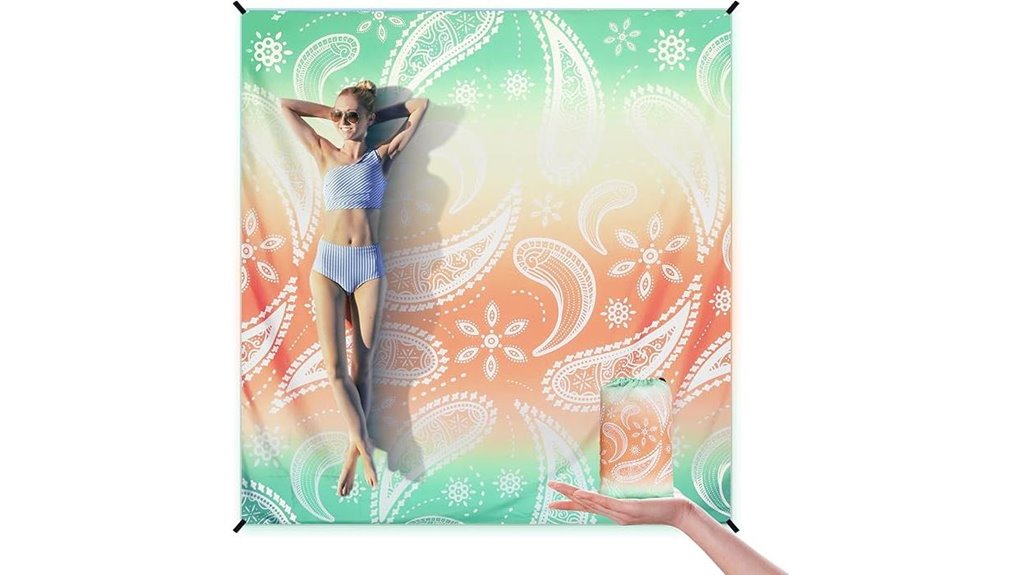 extra large sandproof waterproof beach mat