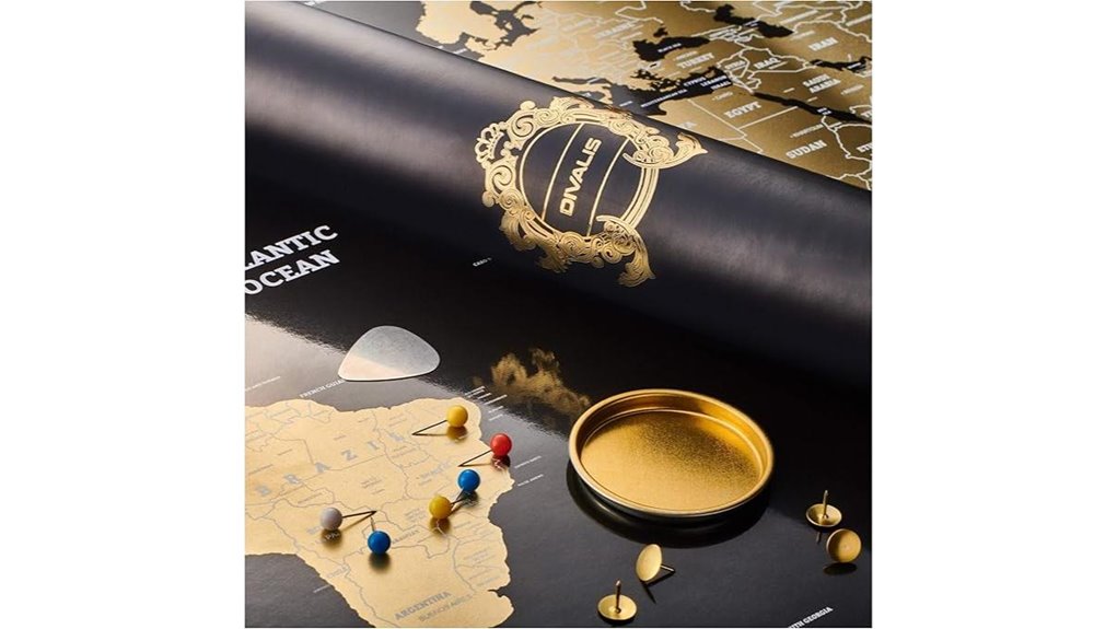 extra large scratch off world map