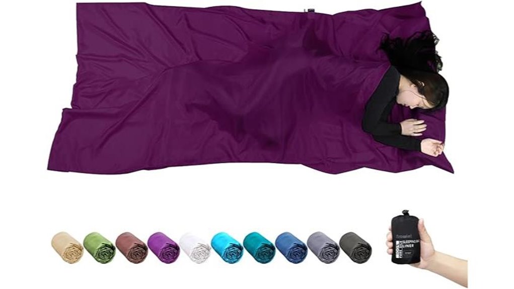 extra wide silk sleeping liner