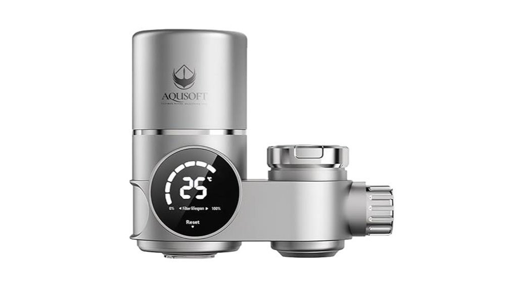 faucet mounted led water filter