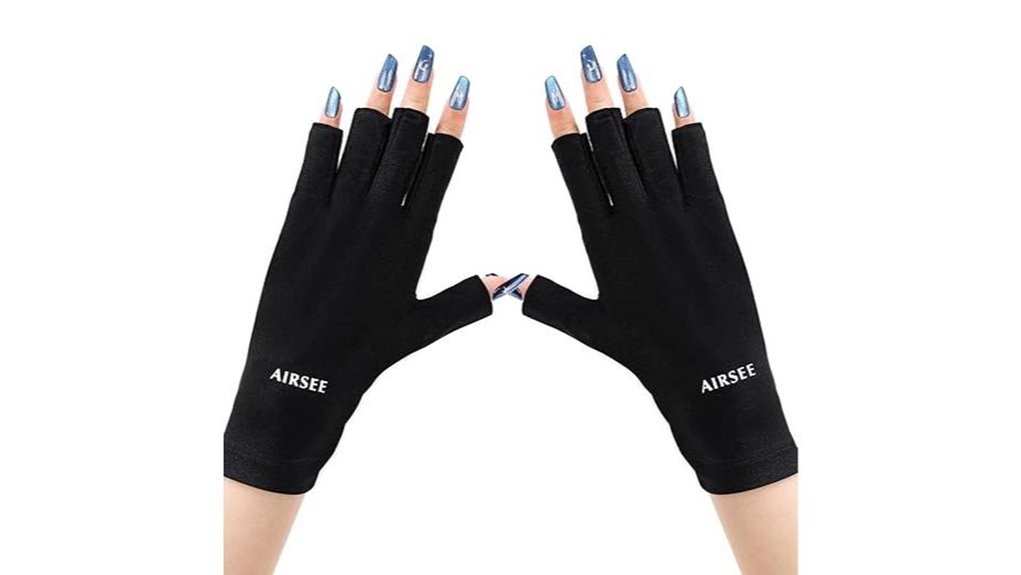 fingerless upf50 manicure gloves