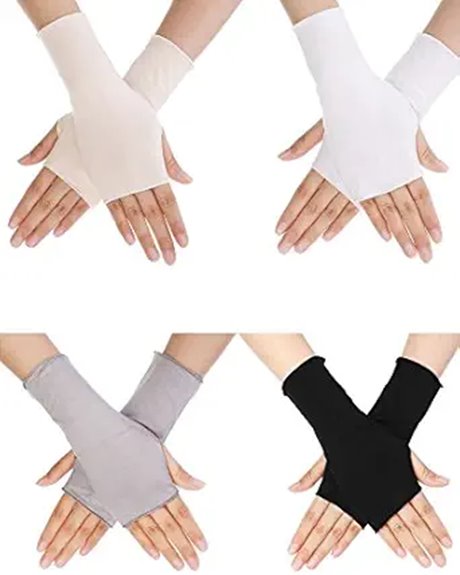 fingerless uv sun protection gloves