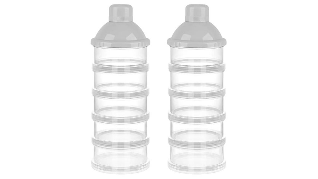 five compartment stackable travel dispenser