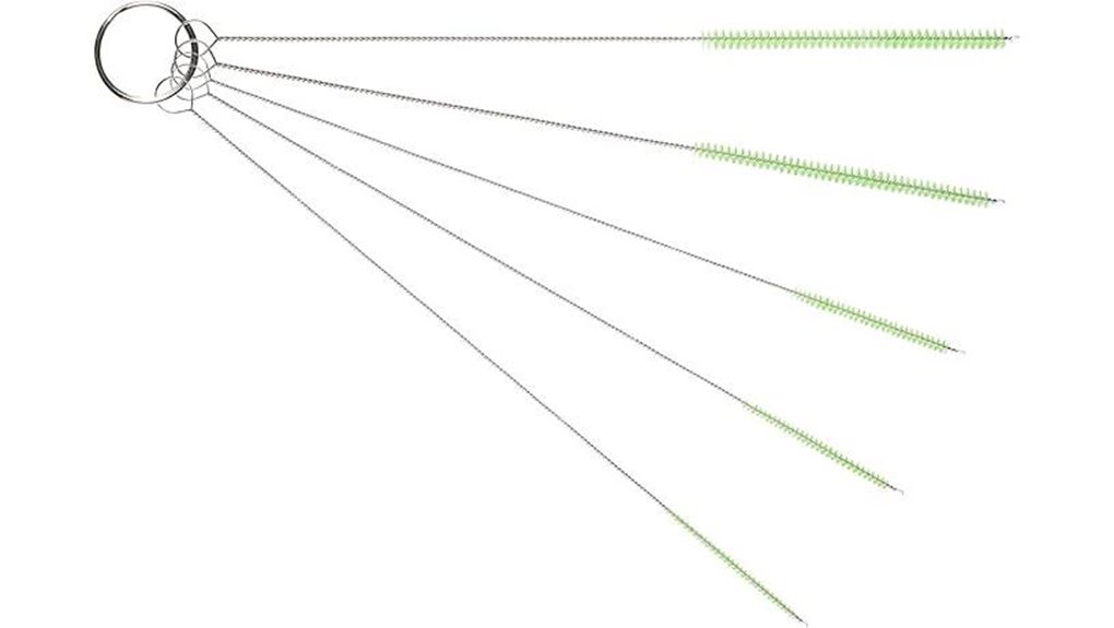 five pack 10 inch nylon tube brushes
