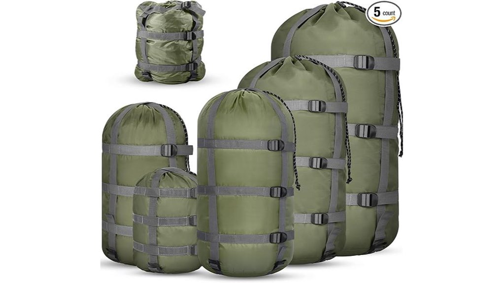 five pack compression stuff sacks