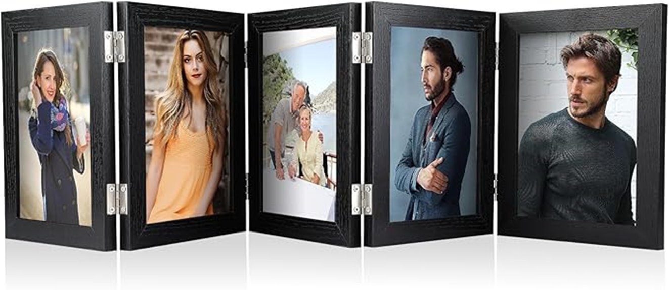 five panel 5x7 wooden frame