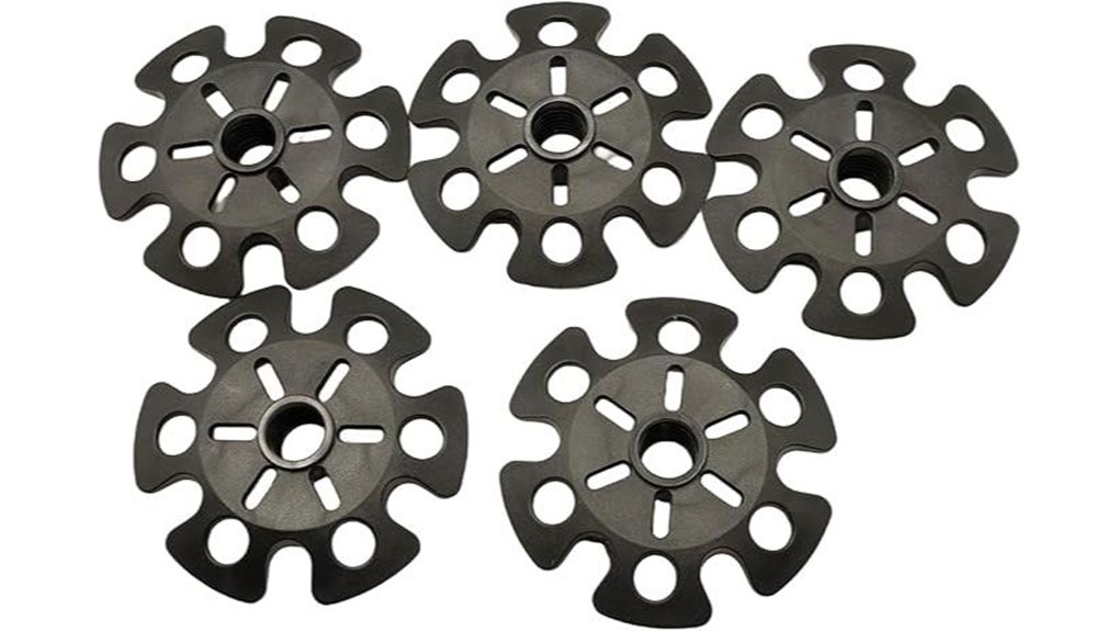 five removable snowflake baskets