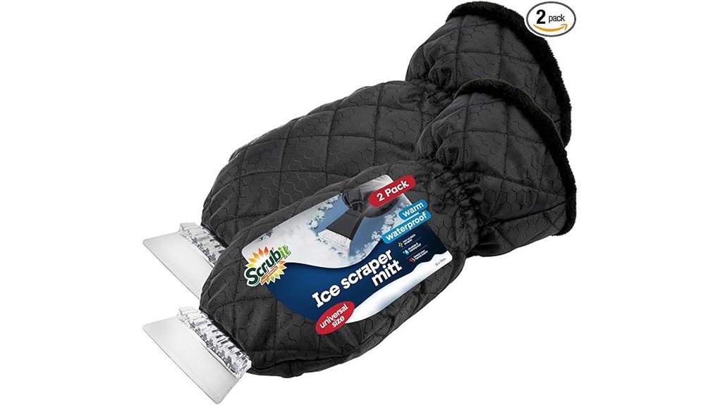 fleece gloved ice scraper pack
