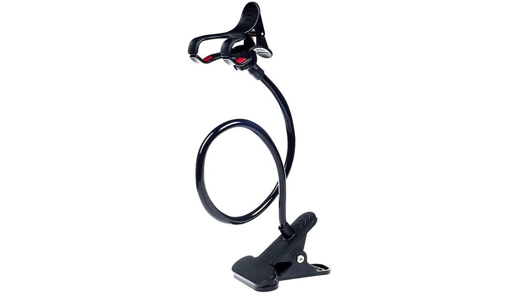 flexible gooseneck clip phone holder
