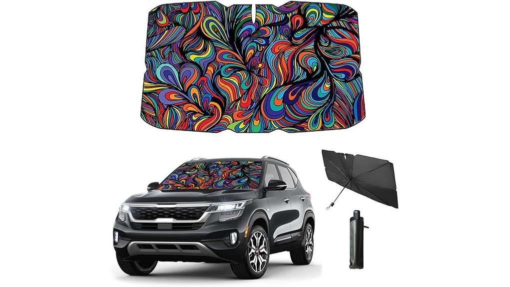 foldable abstract umbrella sunshade